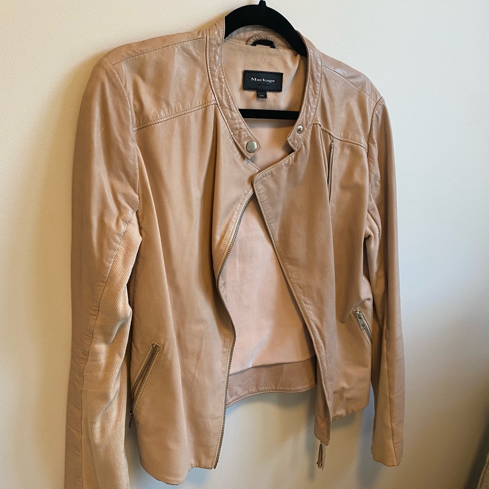 Mackage Dusty Pink Lambskin Leather Medium